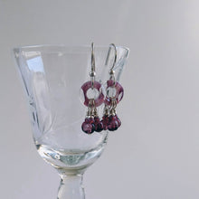 Load image into Gallery viewer, Czech Loop - Three Drop Earrings
