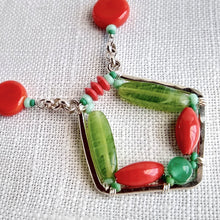 Load image into Gallery viewer, Tropicalia Necklace - Vintage Glass
