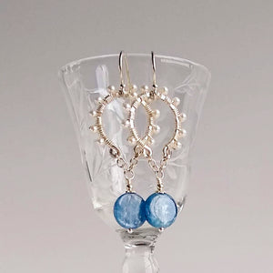 Hip Halo Earrings ~ Blue Kyanite