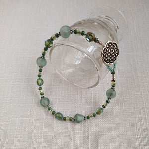 Button Bracelet ~ Seafoam & Sage