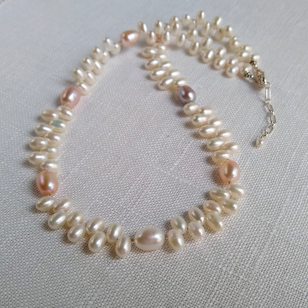 Tactile Necklace ~ Freshwater pearls