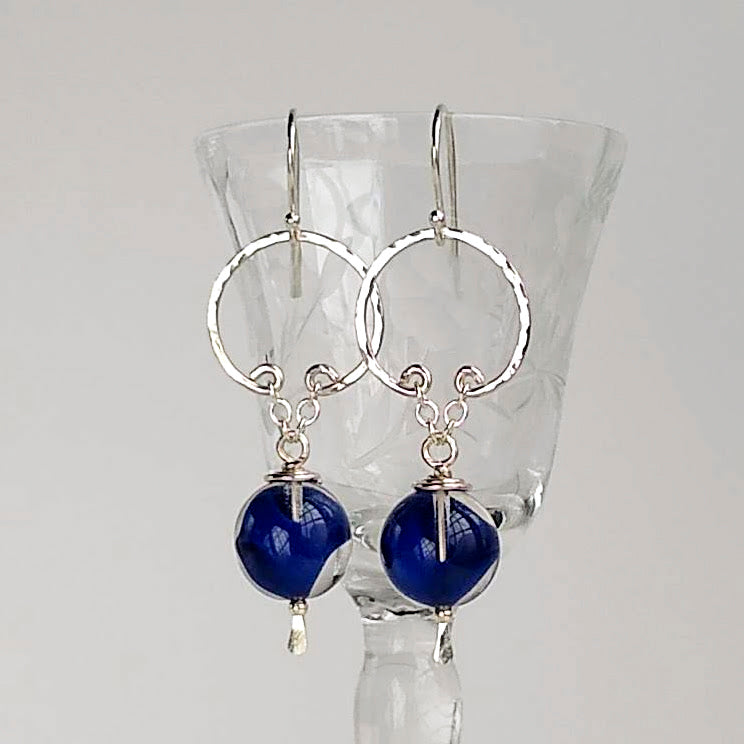 Aura Halo ~ Midnight Blue Vintage Glass