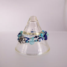 Load image into Gallery viewer, Button Bracelet - Blues Dark &amp; Bright
