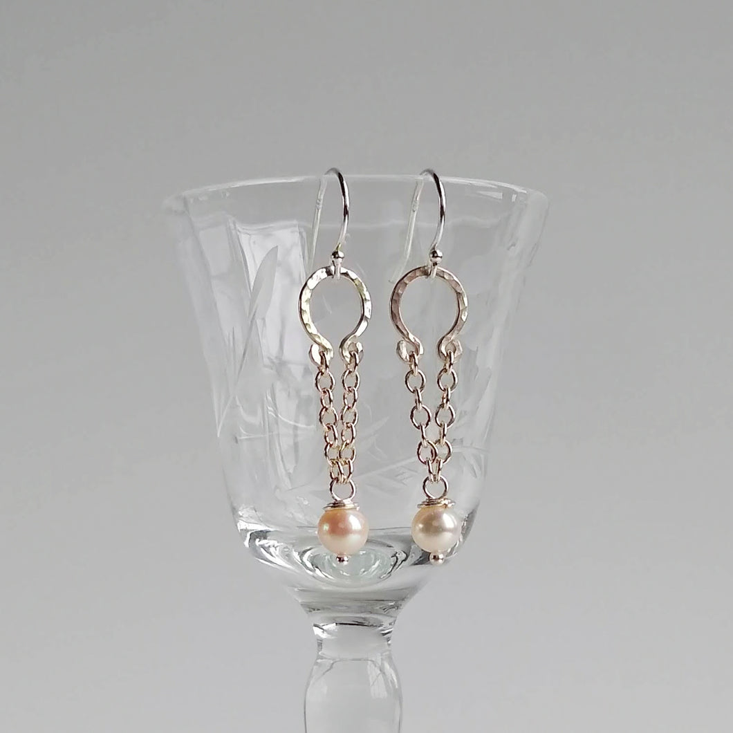 Petite Halo - Pearl Drop Earrings