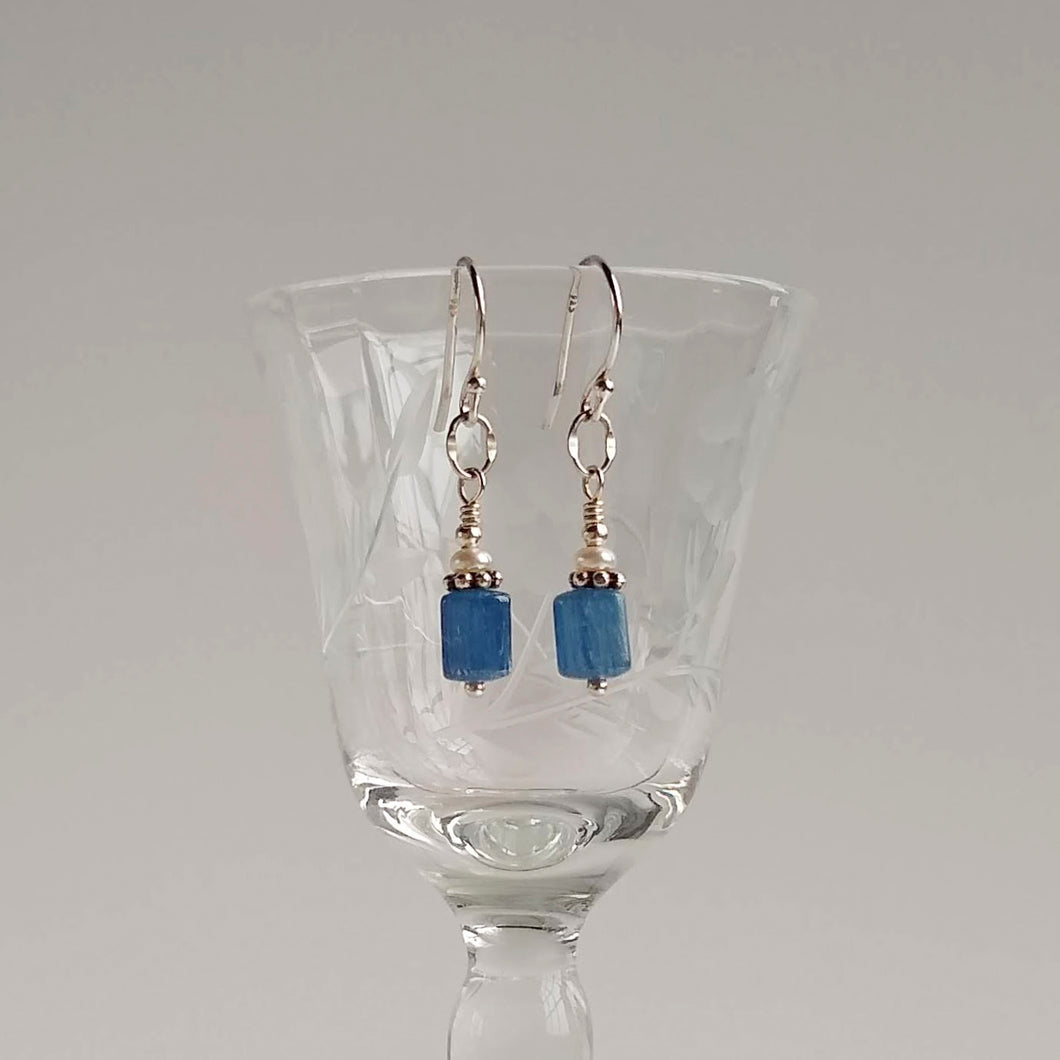 Simple Drop Earring ~ Blue Kyanite